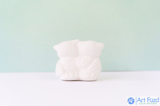 xxx-Pequeña pareja de búhos sentados ~ 2,25 x 1,5 x 1,5