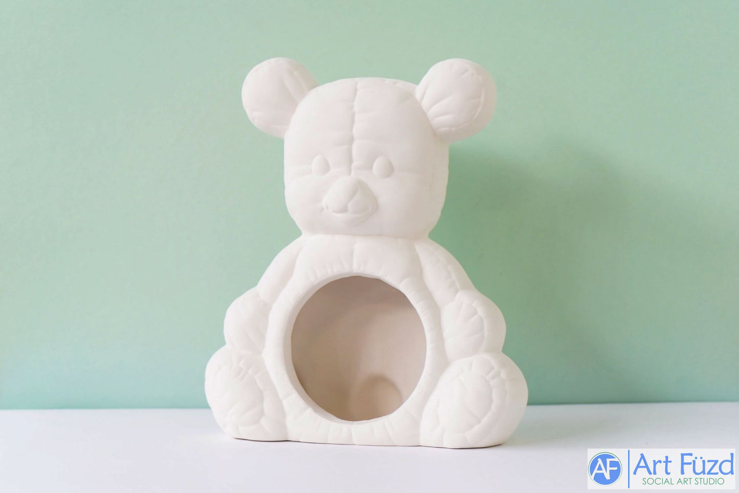 Oso de peluche grande suave con agujero para foto ~ 8,5 x 4,25 x 9,5