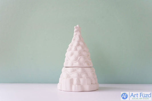 Christmas Tree Box ~ 3.75 in. dia. x 6 in. high