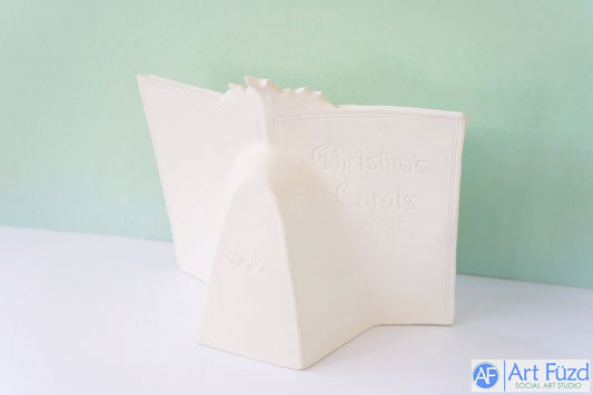 Großer weißer Weihnachts-Fotorahmen mit Musiknoten, ~ 9,5 x 5 x 8,5