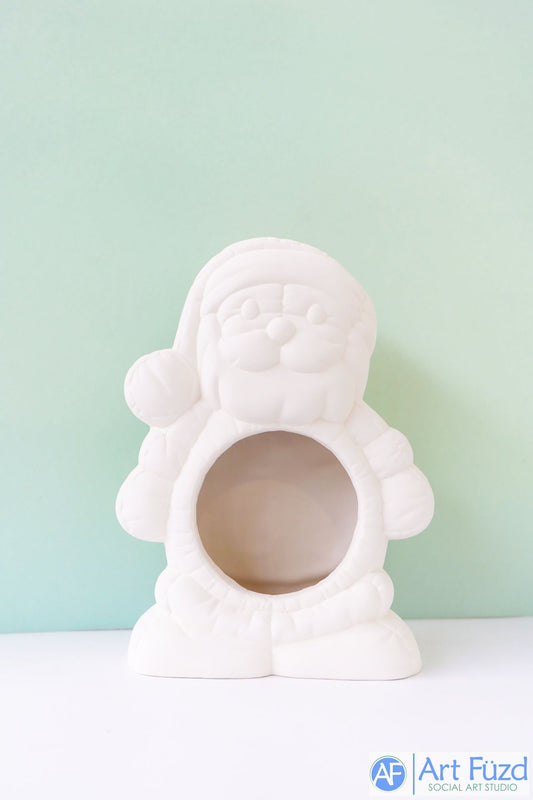 Large Santa Softee with Hole for Photo ~ 7.5 x 3.5 x 9.5