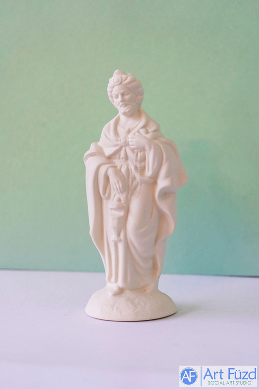 Medium Wiseman with Container ~ 3.5 x 3 x 7