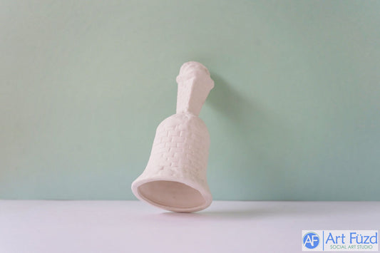 Christmas Holiday Bell with Santa Traveling Down into Chimney ~ 2.75 x 2.75 x 5