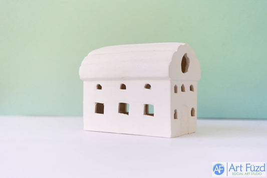 xxx-Small Building or Barn with Cut-Out Windows ~ 4.5 x 3.5