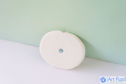 Small Oval Base or Platform with Holes ~ 5.24 x 4.25 x 0.50