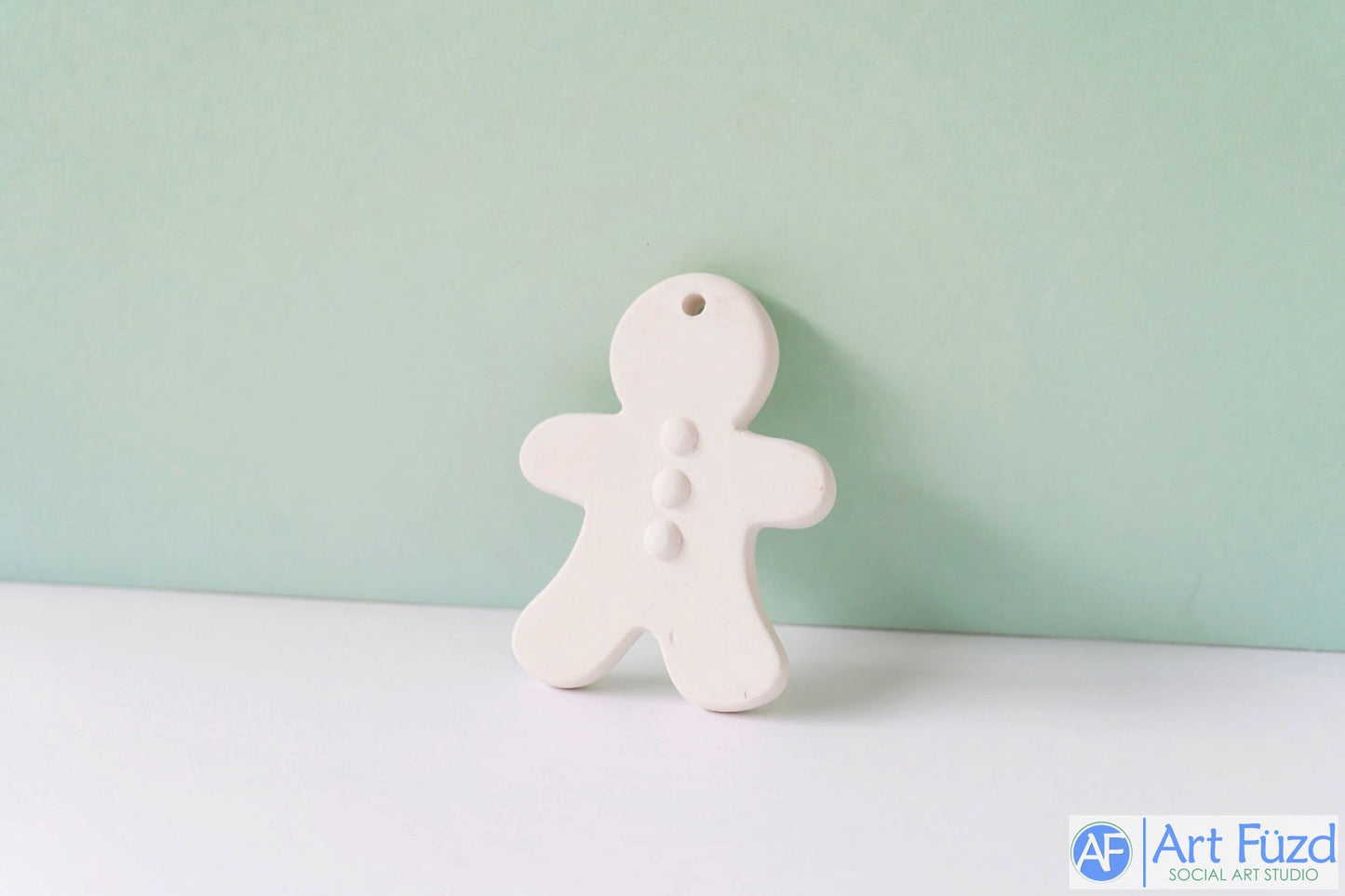 Flat Gingerbread Man Holiday Ornament ~ 2.5 x 3.25