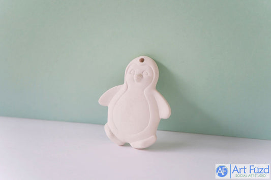 Flat Penguin Holiday Ornament ~ 3 x 3.5