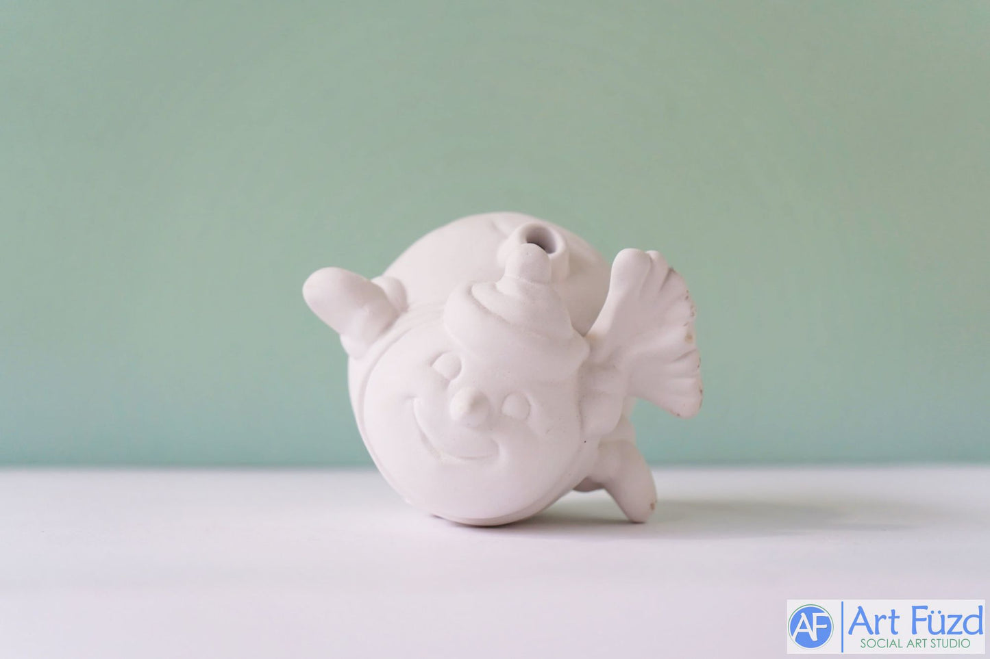 Flying Chubby Snowman Holiday Ornament, includes Hook ~ 4.25 x 4