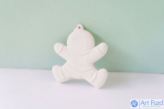 Flat Gingerbread Boy Jumping Holiday Ornament ~ 2.75 x 3 x 0.25