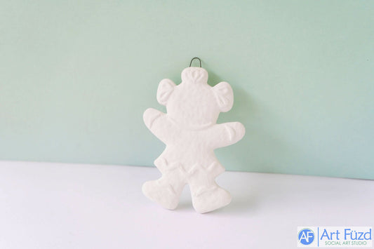 Flat Gingerbread Girl Dancing Holiday Ornament ~ 2.5 x 3.75 x 0.25