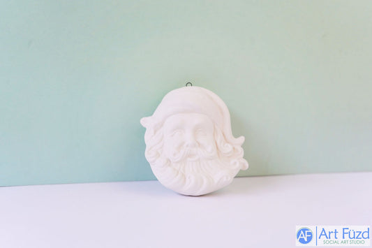 Santa Claus with Curly Beard Holiday Ornament with Hook ~ 3 x 1.75 x 3.25