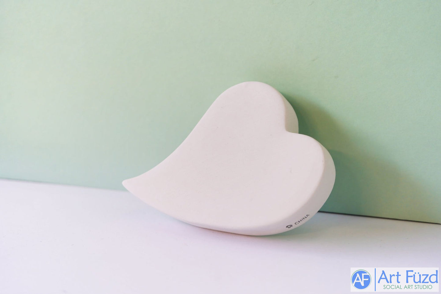 Slanted Heart Post Card or Photo Display Stand, includes Wire Attachment ~ 5 x 1 x 4.25