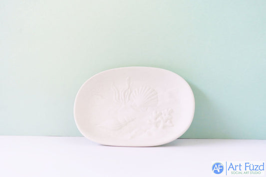 xxx-Sea Coral Soap Dish ~ 5.25 x 3.75 x 0.75