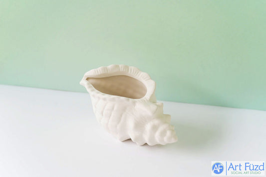 Realistic Conch Shell Planter, includes Stopper ~ 7.25 x 4 x 3.75