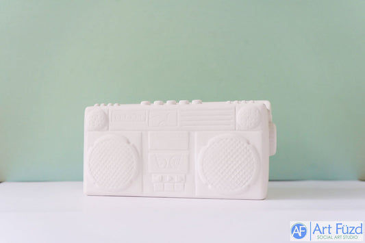 Realistic Music Boombox Planter, includes Stopper ~ 8.75 x 3.5 x 4.5