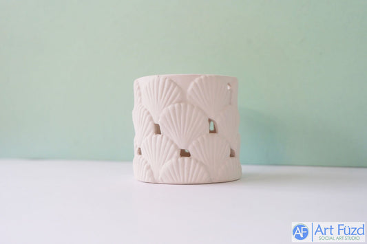 Small Shell Hanging Lantern, includes Hook ~ 3.25 in. dia. x 3.25 in. high