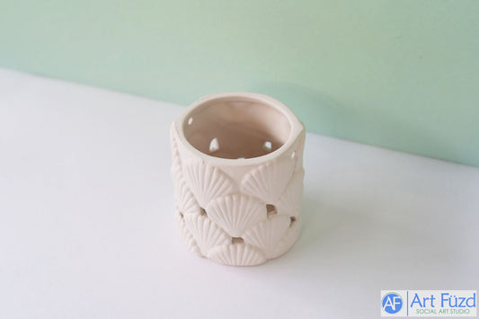 Small Shell Hanging Lantern, includes Hook ~ 3.25 in. dia. x 3.25 in. high