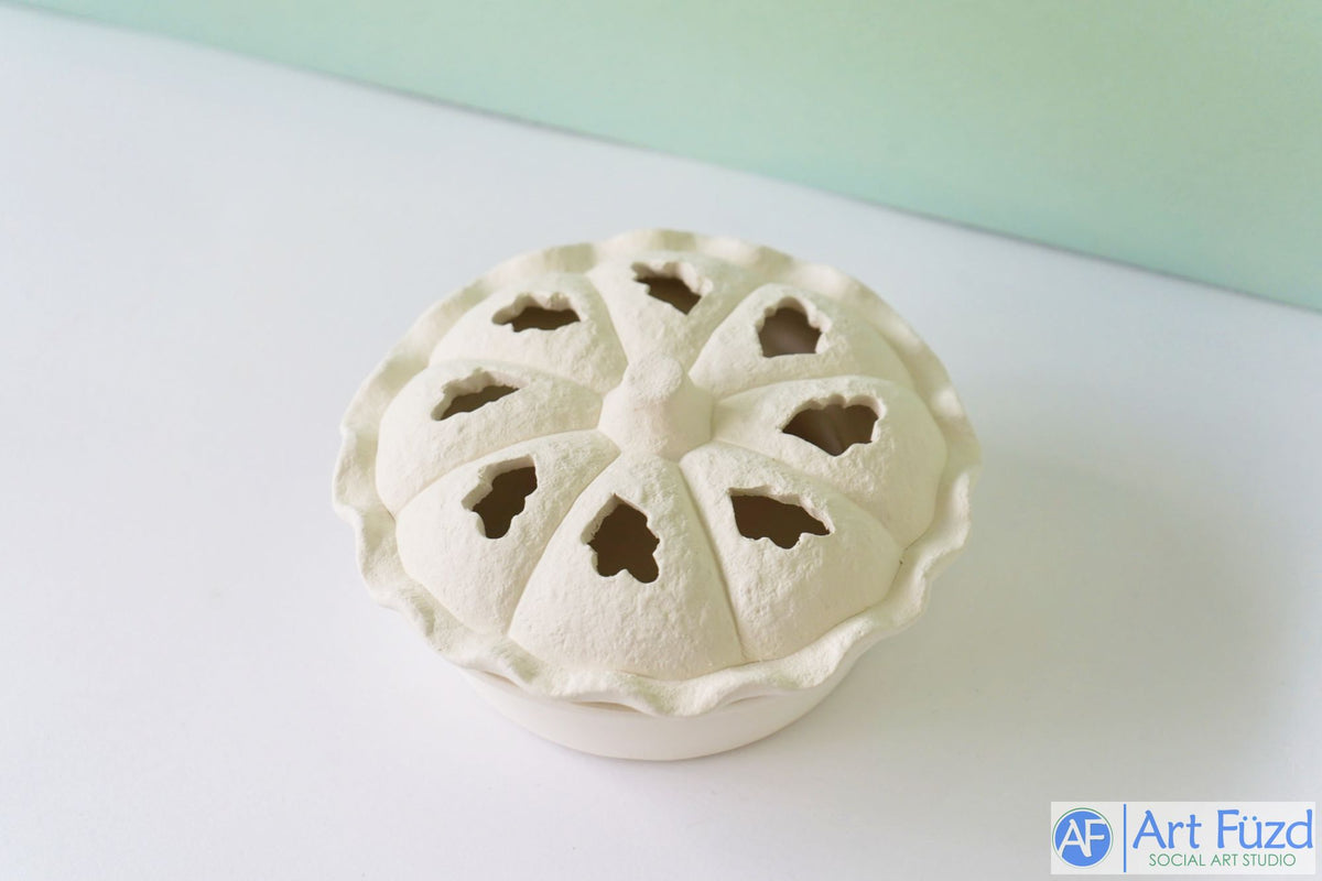 Round Pumpkin or Blueberry Pie Box ~ 6.5 x 6.5 x 3