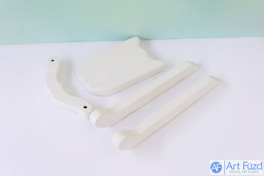 Trineo de invierno antiguo (4 piezas) ~ 9 x 4 x 3