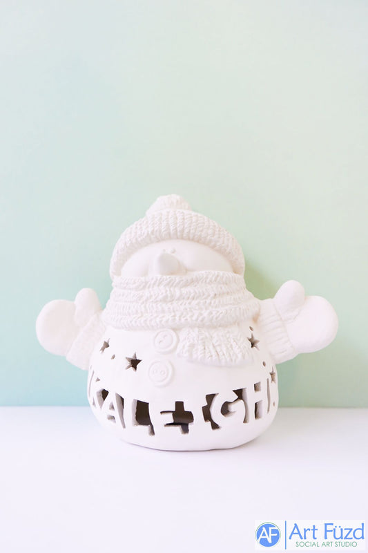 Large Textured Snowman "KALEIGH" ~ 10.75 x 6.75 x 8.75