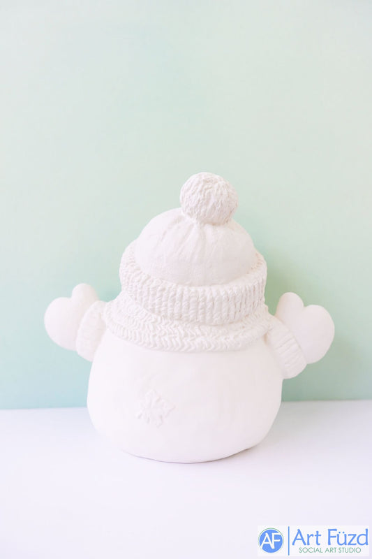 Large Textured Snowman "KALEIGH" ~ 10.75 x 6.75 x 8.75