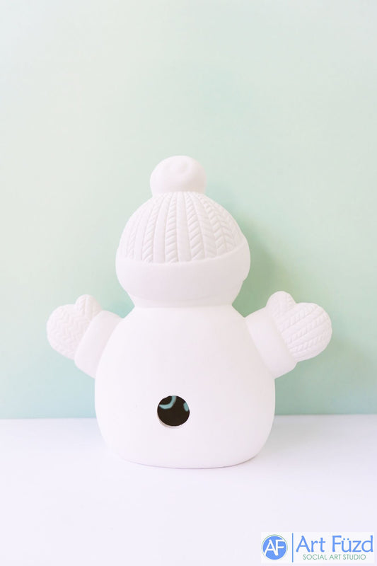 Large Textured Snowman Light-Up "GO PACKERS" ~ 11 x 5.25 x 10.75