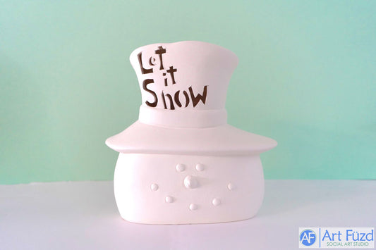 “Let It Snow” Cut-Outs Double Sided Snowman Head ~ 8 x 4.75 x 8