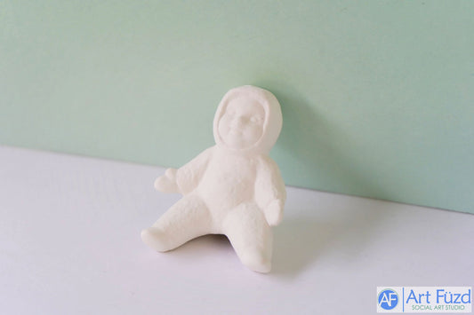 Snowbaby Sitting with Legs Apart ~ 2 x 1.5 x 2