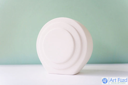 Medium Art Deco Button Vase (32 oz.) ~ 5.5 x 2.75 x 6.5