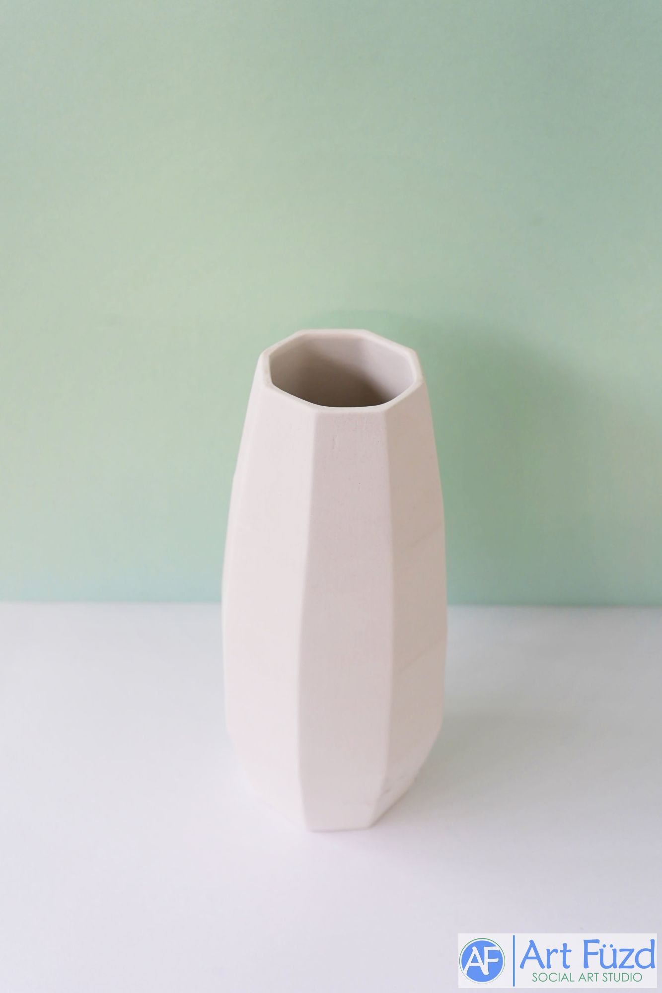 Large Tall Faceted Vase ~ 4.5 x 10