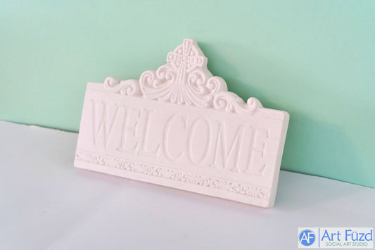Welcome Cross Wall Plaque ~ 12 x 8 x 1