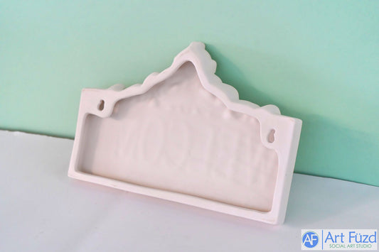 Welcome Cross Wall Plaque ~ 12 x 8 x 1