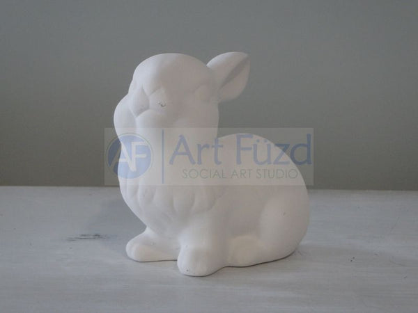 Medium Chubby Bunny Looking Up Figurine ~ 4.75 x 4 x 4.5