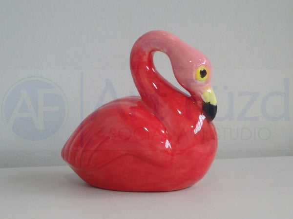 Pinki the Flamingo Party Pal ~ 4.25 x 2.5 x 3.75