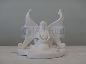 Fancy Sitting Fairy with Flower Figurine ~ 6.5 x 5.25 x 6