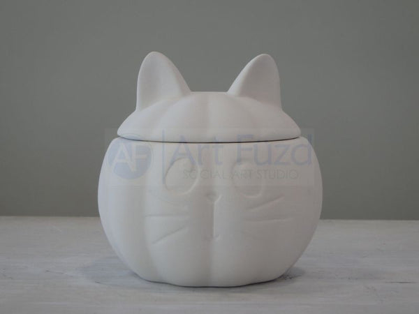 Cat-O-Lantern Box or Cat Treat Jar ~ 4 x 4 x 4