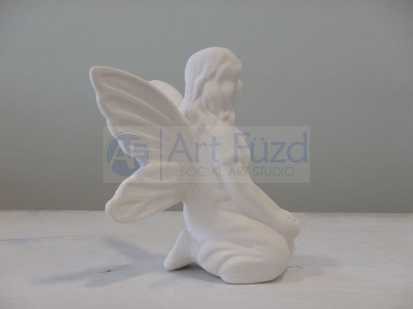 Kneeling Fairy with Butterfly Wings Figurine ~ 4 x 3.75 x 4.5