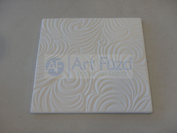 Swirl Texture Tile or Wall Plaque ~ 6.25 x 6.25 x 0.25