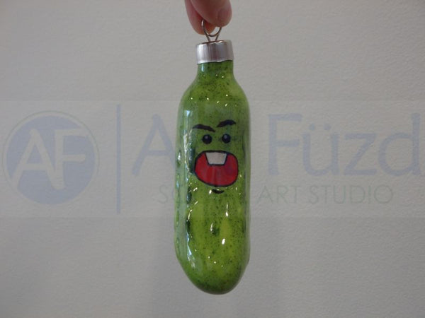 Pickle Holiday Ornament, includes Hook ~ 4 in. long x 1 in. dia.