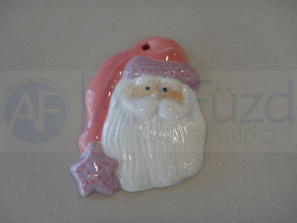 Flat Santa with Star Holiday Ornament ~ 3 in. high