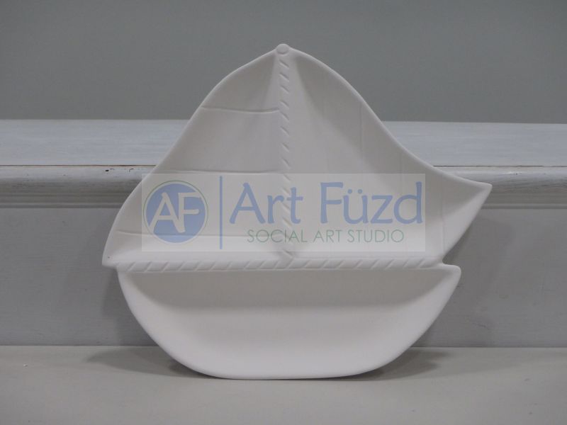 Sailboat Server or Chip and Dip Platter ~ 9.5 x 10.75 x 1
