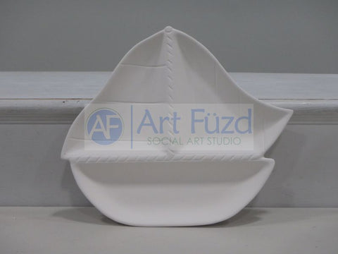 Sailboat Server or Chip and Dip Platter ~ 9.5 x 10.75 x 1
