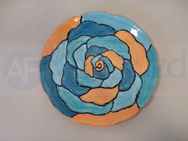 Small Rose Dish ~ 8.25 in. dia. x 0.75 high