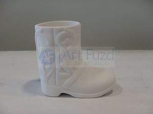 Floral Boot Vase or Cup (4 oz.) ~ 3.25 x 1.75 x 3