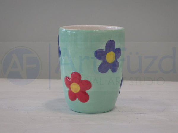Small Flower Power Tumbler (8 oz.) ~ 3 in. dia. x 3.75 in. high