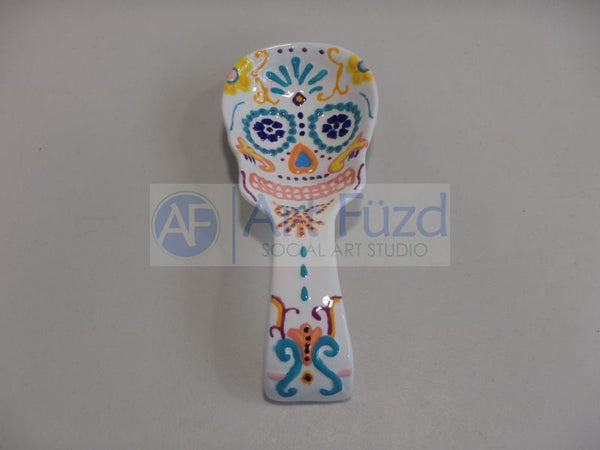 Day of the Dead Spoon Holder ~ 3.75 x 7 x 1