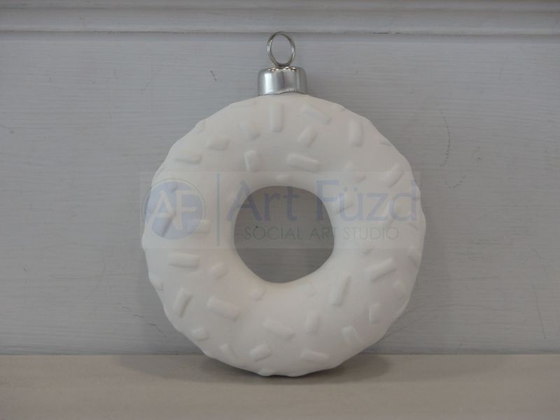 Realistic Donut Holiday Ornament, includes Hook ~ 3.75 in. dia. x 1.25 in. thick