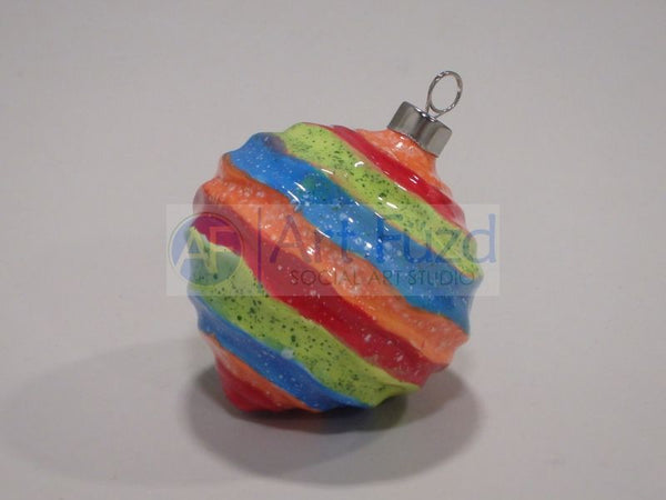 Organic Wave Holiday Ornament, includes Hook ~ 3.5 x 3.75