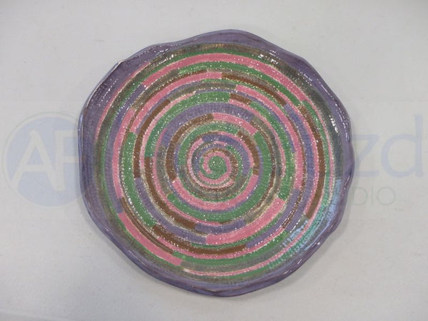 Lifted Organic Weave Plate ~ 7.5 in. dia. x 1 in. high