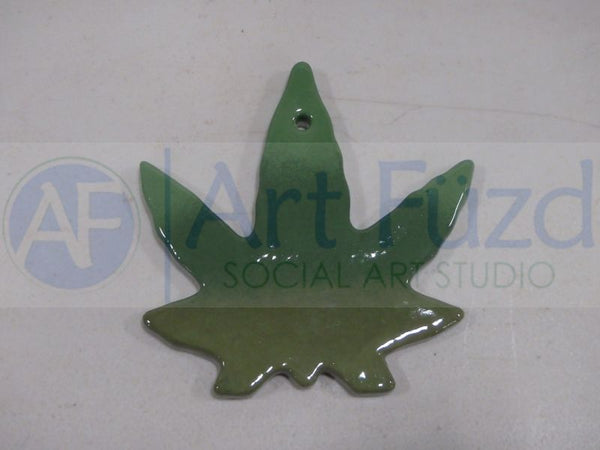 Flat Cannabis Leaf Holiday Ornament ~ 3.75 x 3.5